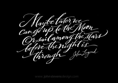 Hand-lettered quote of John Legend