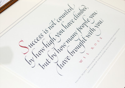 Calligraphy artworks| Quote, Written out on Fabriano paper in Italic