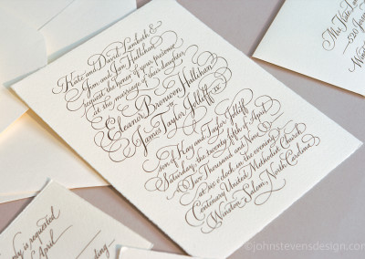 wedding calligraphy | Invitation, envelope, RSVP card