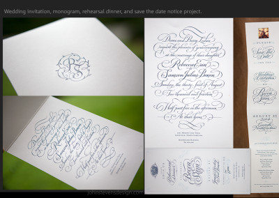 wedding calligraphy | Wedding invitation, Save the Date and shower invitation package.