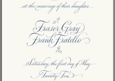 Calligraphy & Design for wedding invitation