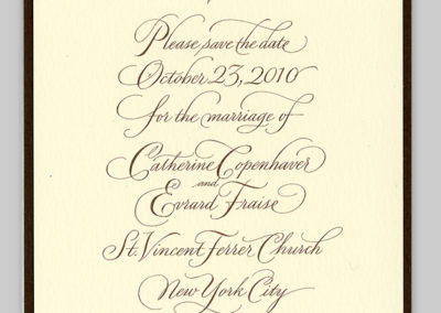 Calligraphy & Design for wedding invitation