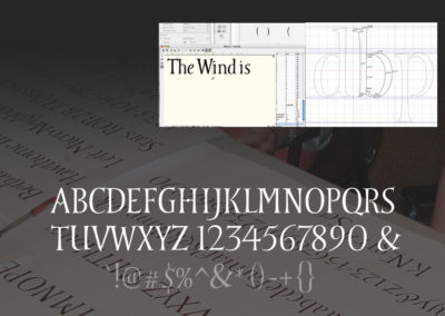 Screenshot of typeface design process