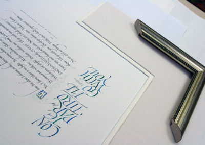 Calligraphic Art | Poem written for client at the framer