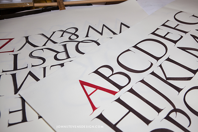 Brush Roman Alphabet