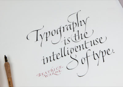 Broad pen calligraphy by John Stevens