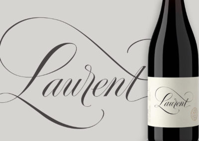 Lettering design for wine label
