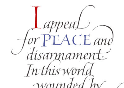 calligraphy and lettering by John Stevens