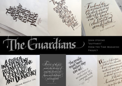 Showing calligraphy samples of John Stevens