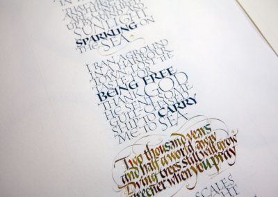 Calligraphy Hand Lettering as lettering art for a quote by Bruce Cockburn