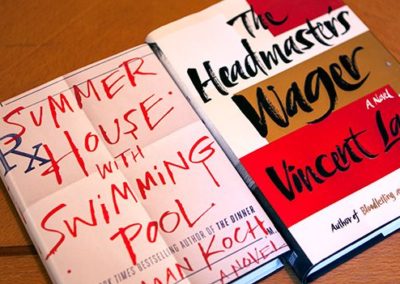 Hand Lettering for book covers: Summer House and The Headmaster's Wager