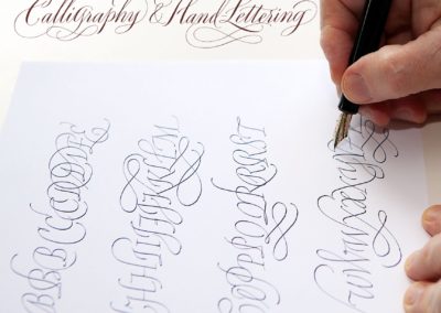 Detail of Calligraphy Hand Lettering page written by John Stevens