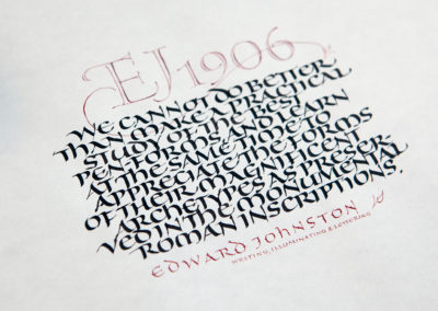 A sample of the Uncial style of calligraphy by John Stevens