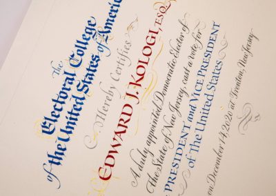 Hand-lettered Certificate