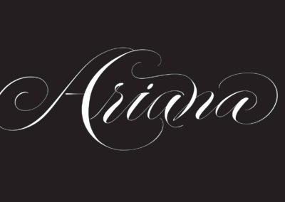 John Stevens Ariana, fancy calligraphy alphabet