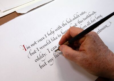 Writing the Italic Hand in calligraphy