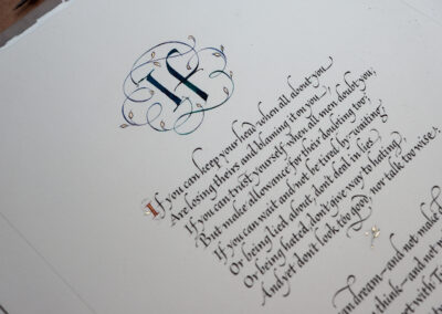 "If" by Kipling-poem written out on archival paper