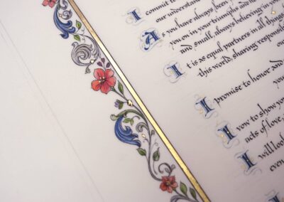 An example of decorative calligraphy work for special scroll and awards.