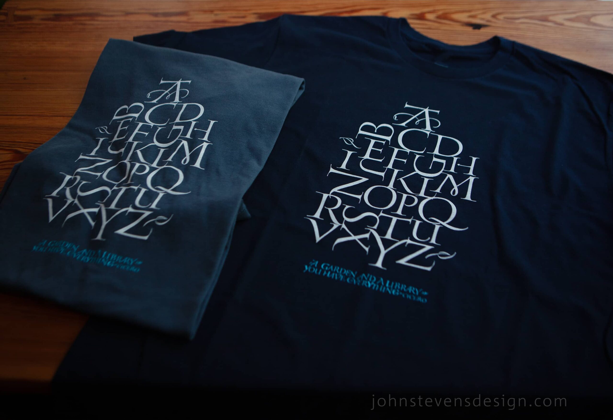 Alphabet T-shirt design by John Stevens 2026
